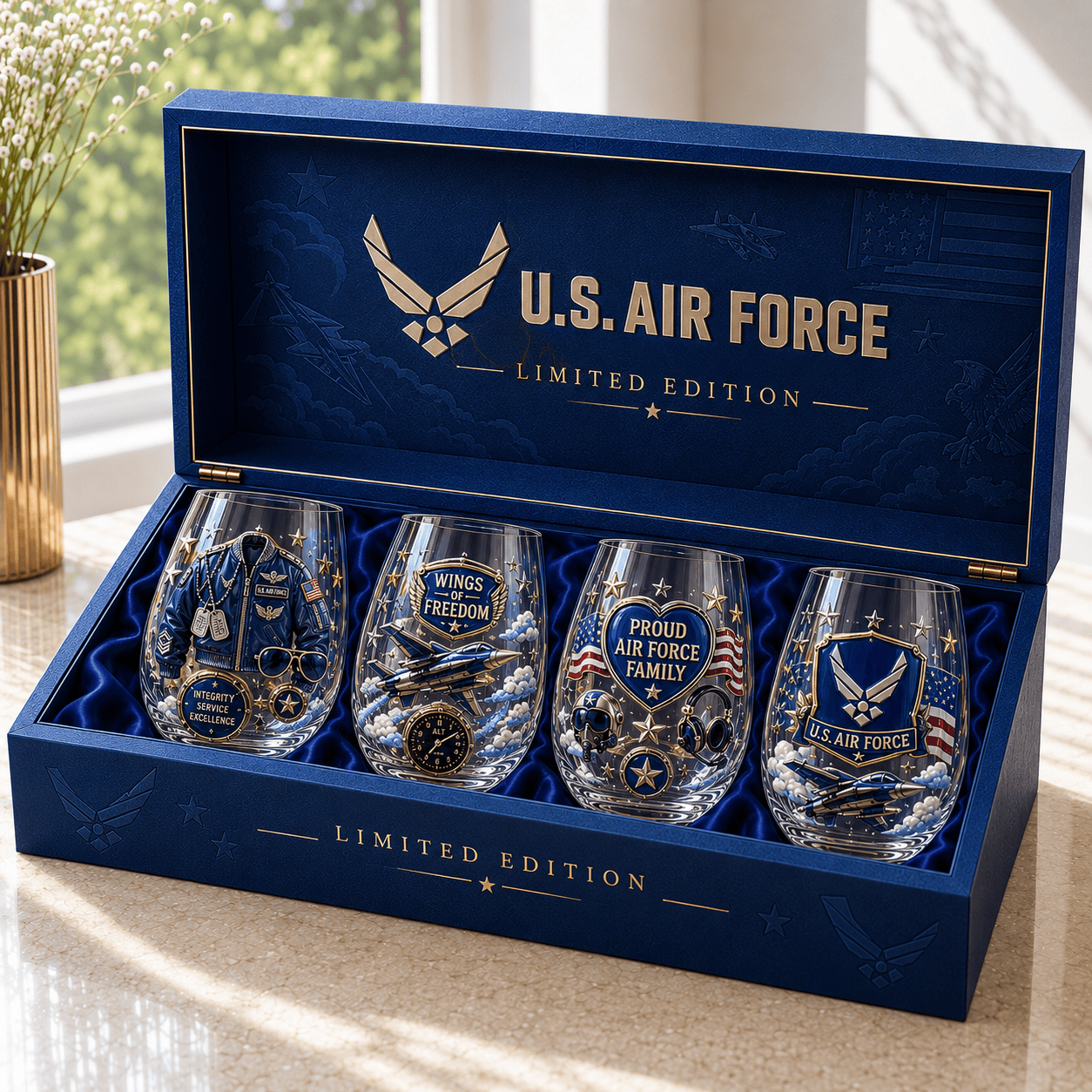 Premium USAF Whiskey Glass Set TTTT