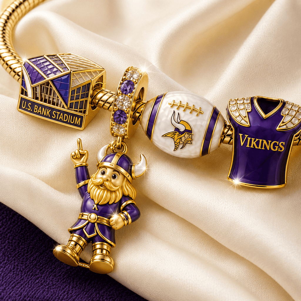 MNVK Gold Charm Bracelet Set TMH