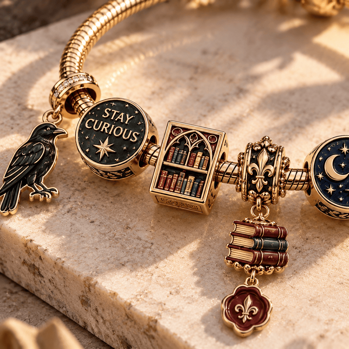 DACDM Gold Charm Bracelet Set TTN
