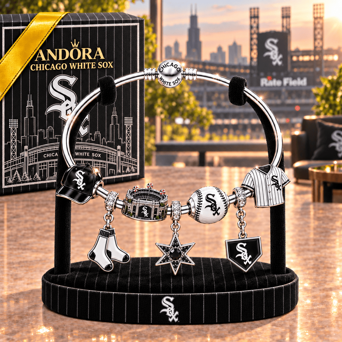 CWS Silver Charm Bracelet Set TMH
