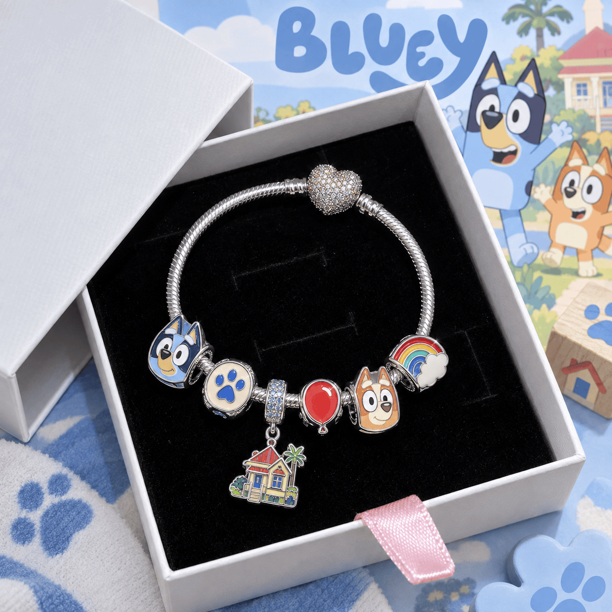 BLU Silver Charm Bracelet Set VTH