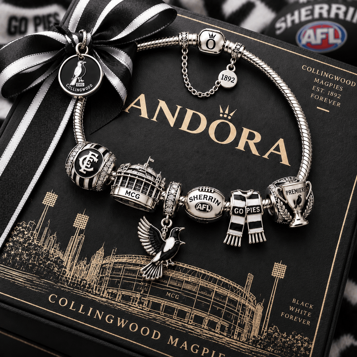 CMW Silver Charm Bracelet Set PTT