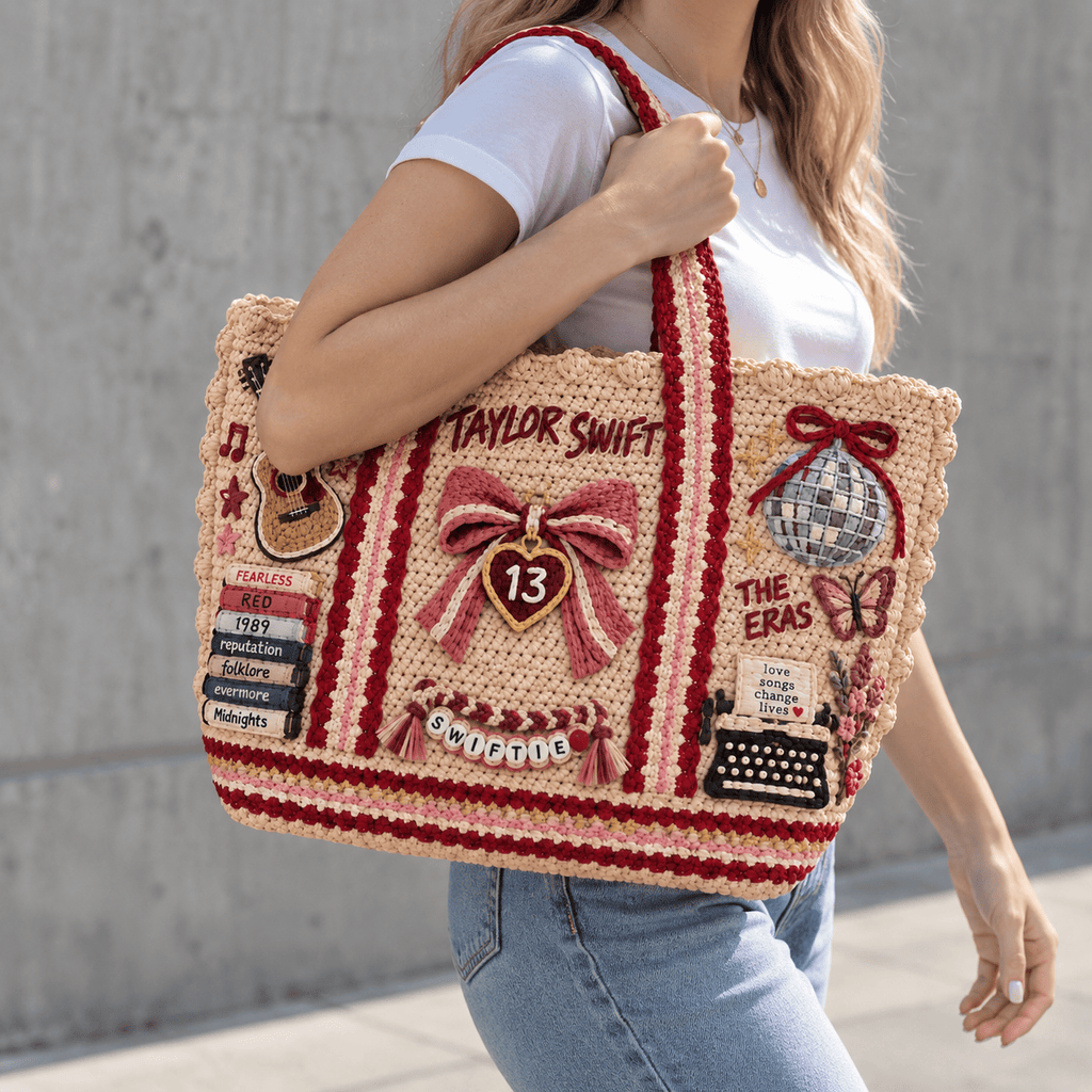 TLSW Straw-Style Embellished Tote Bag DNBN