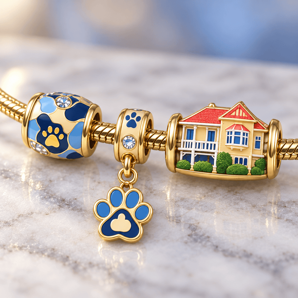 BLU Gold Charm Bracelet Set HQH